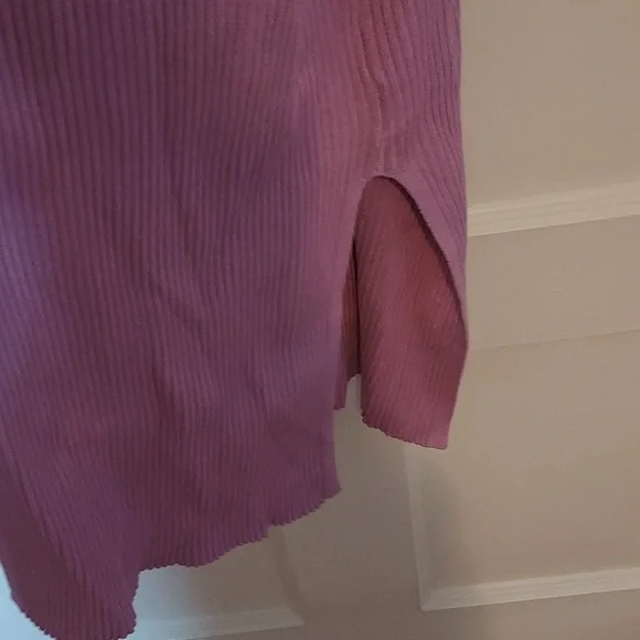 525 America Ribbed Knit Duster Sweater Dusty Lilac Large - Picture 8 of 11